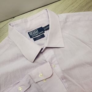 Polo Ralph Lauren Mens 18 XXL Dress Shirt Curham Classic Long Sleeve Lite Purple